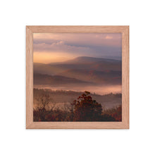 Load image into Gallery viewer, Hazy Mountains 10x10" Framed Poster