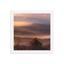 Load image into Gallery viewer, Hazy Mountains 10x10" Framed Poster
