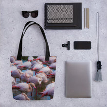 Load image into Gallery viewer, Flamingo Flock Tote Bag