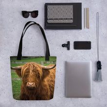 Load image into Gallery viewer, Scottish Cow Tote Bag
