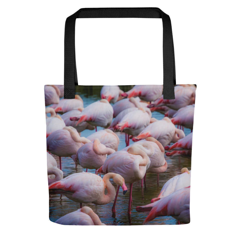 Flamingo Flock Tote Bag
